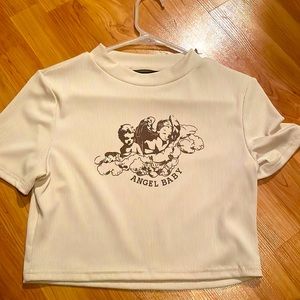 shein cropped shirt!!